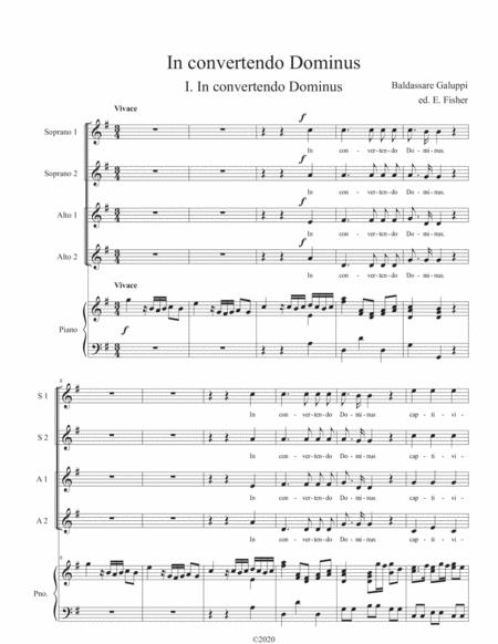 In Convertendo Dominus Movement I Sheet Music