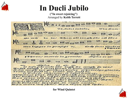 In Dulce Jubilo For Wind Quintet Sheet Music