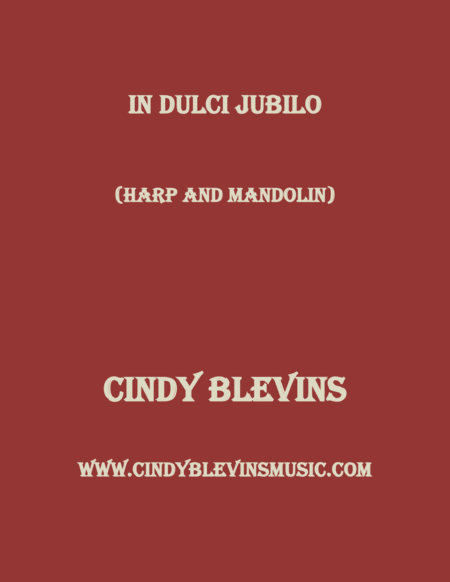 Free Sheet Music In Dulci Jubilo Arranged For Harp And Mandolin From My Book Harp And Mandolin Do Christmas