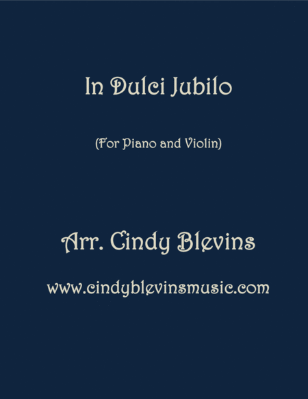 In Dulci Jubilo Arranged For Piano And Violin Sheet Music