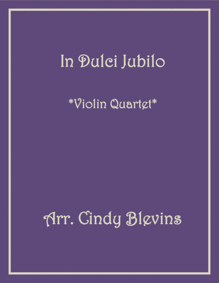 In Dulci Jubilo For Violin Quartet Sheet Music