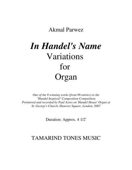 In Handel Name For Organ Sheet Music