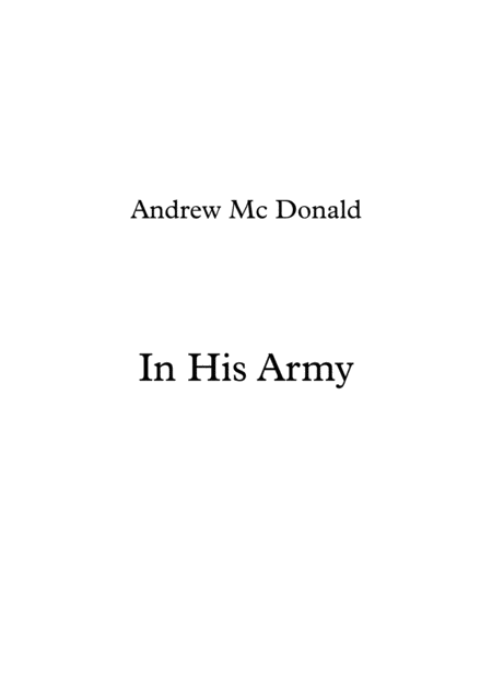 Free Sheet Music In His Army