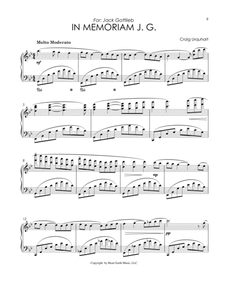 Free Sheet Music In Memorium J G