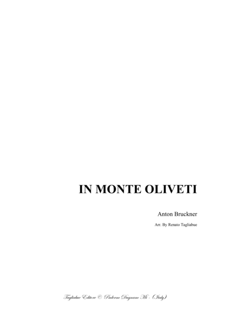 Free Sheet Music In Monte Oliveti Bruckner Satb Choir And Organ Ad Libitum