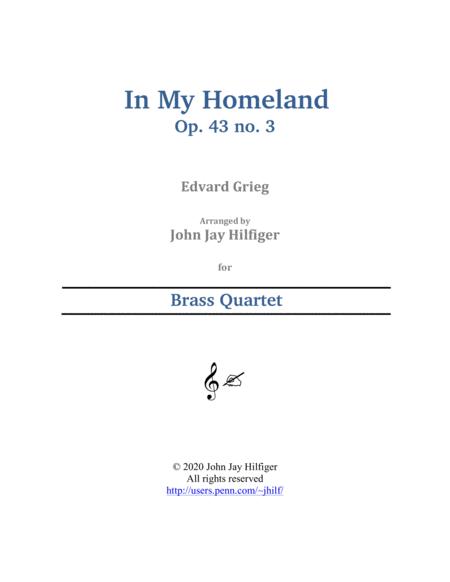 Free Sheet Music In My Homeland For Brass Quartet