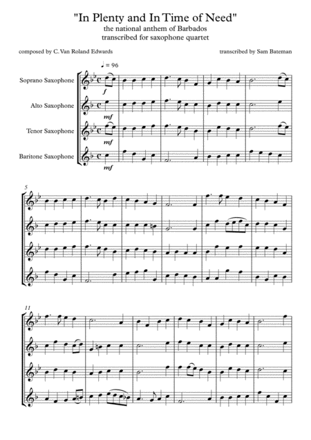Free Sheet Music In Plenty And In Time Of Need