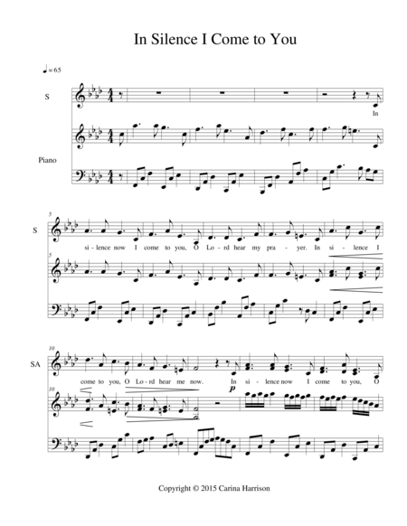 In Silence I Come To You Sheet Music