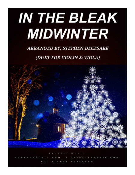 Free Sheet Music In The Bleak Midwinter Duet For Violin And Viola