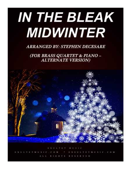 In The Bleak Midwinter For Brass Quartet And Piano Alternate Version Sheet Music