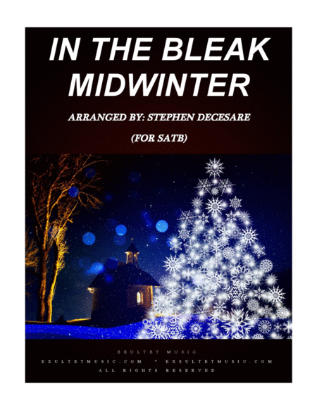 Free Sheet Music In The Bleak Midwinter For Satb