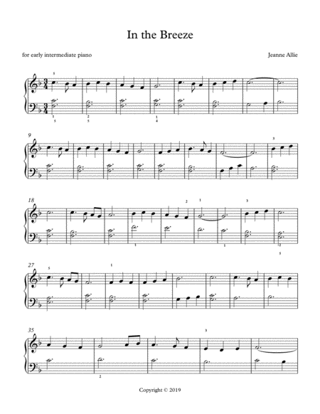 In The Breeze For Piano Sheet Music