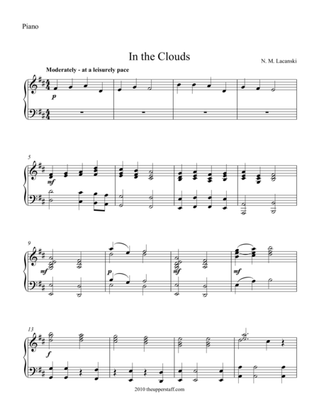 In The Clouds Sheet Music