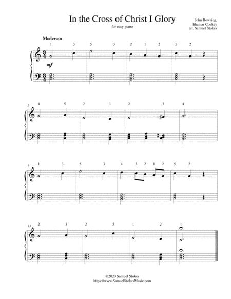 Free Sheet Music In The Cross Of Christ I Glory For Easy Piano