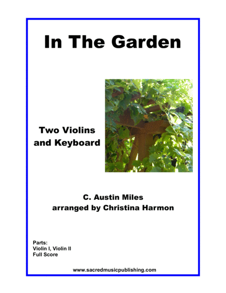 In The Garden Two Violins And Keyboard Sheet Music