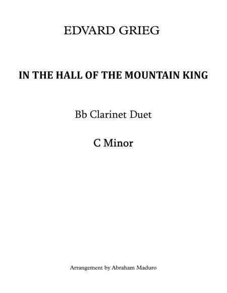 In The Hall Of The Mountain King Bb Clarinet Duet Score And Parts Sheet Music