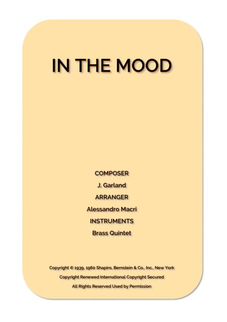 In The Mood By J Garland Sheet Music