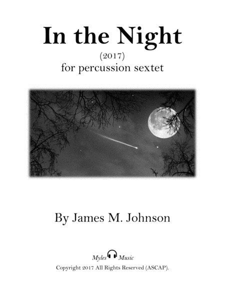 In The Night For Percussion Ensemble Sextet Sheet Music