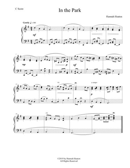 Free Sheet Music In The Park By Hannah Heaton