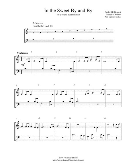 In The Sweet By And By For 2 Octave Handbell Choir Sheet Music