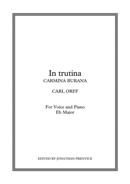 Free Sheet Music In Trutina Carmina Burana Eb Major