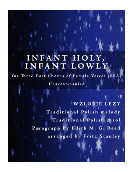 Free Sheet Music Infant Holy Infant Lowly Ssa A Cappella