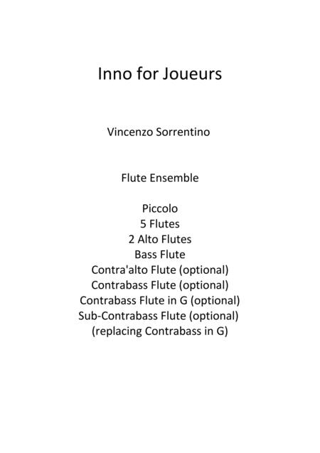 Inno For Joueurs Sheet Music