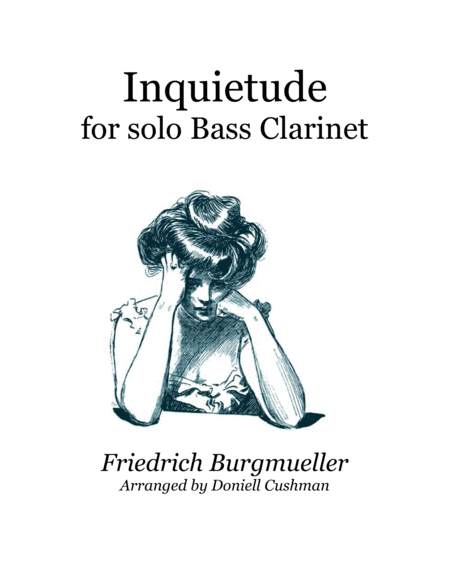 Free Sheet Music Inquietude For Bass Clarinet