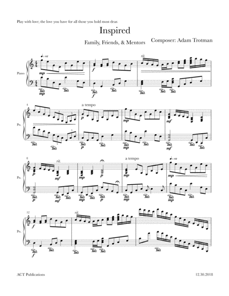 Inspired Sheet Music