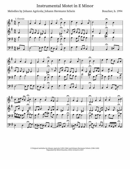 Free Sheet Music Instrumental Motet In E Minor