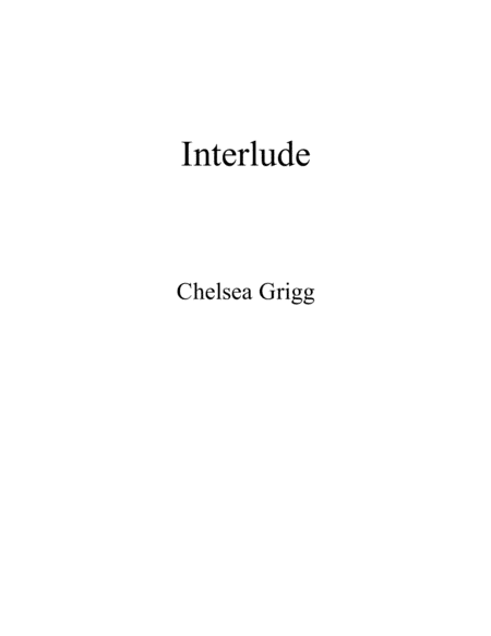 Interlude Original Violin And Piano Version Sheet Music