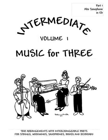 Intermediate Music For Three Volume 1 Part 1 Alto Sax In Eb 52115dd Sheet Music