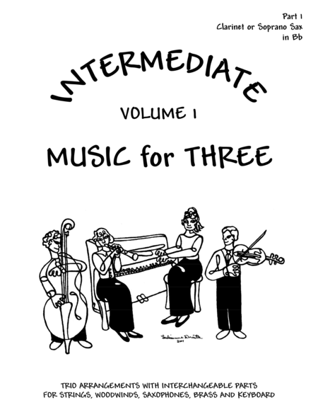 Free Sheet Music Intermediate Music For Three Volume 1 Part 1 Clarinet In Bb Dd52113