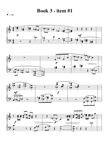 Intermediate Piano Piece Sheet Music