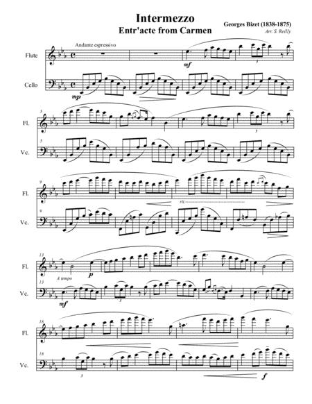 Intermezzo From Carmen For Duo Sheet Music