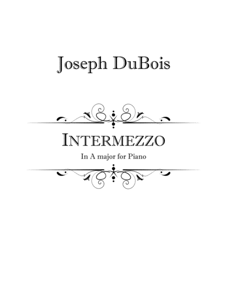 Intermezzo In A Major Sheet Music