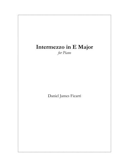 Free Sheet Music Intermezzo In E Major