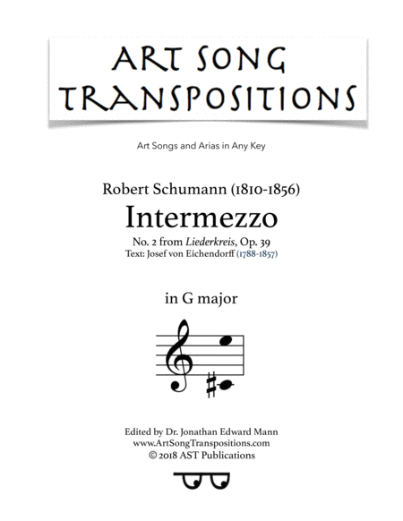 Intermezzo Op 39 No 2 G Major Sheet Music