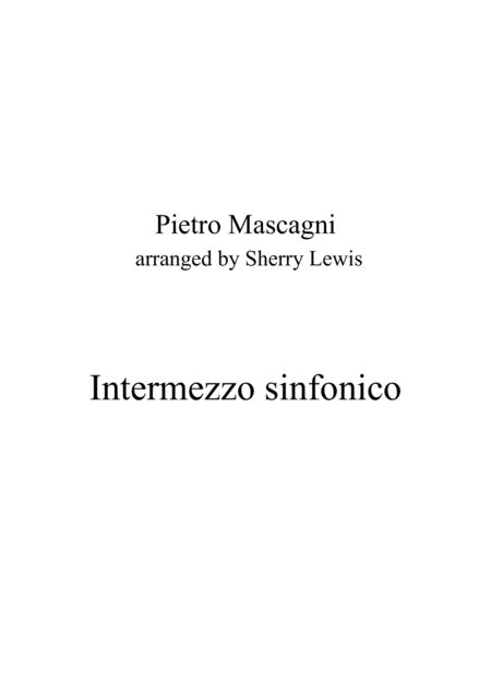 Intermezzo Sinfonico String Quartet For String Quartet Sheet Music