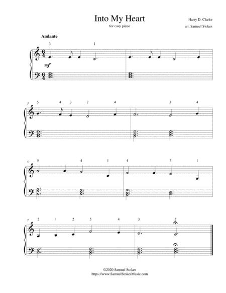 Into My Heart For Easy Piano Sheet Music