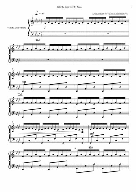 Free Sheet Music Into The Deep Blue