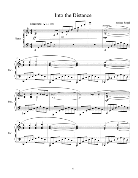 Into The Distance Sheet Music