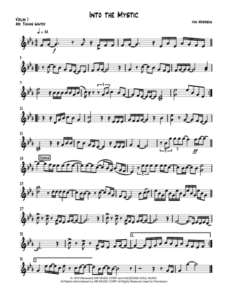 Free Sheet Music Into The Mystic String Quartet Trio Duo Or Solo Violin