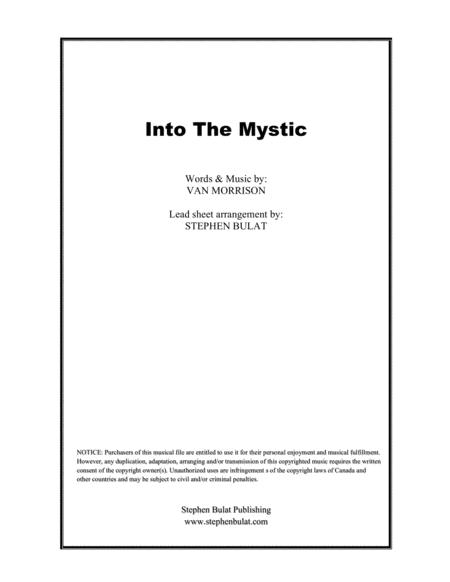 Into The Mystic Van Morrison Lead Sheet Key Of D Sheet Music