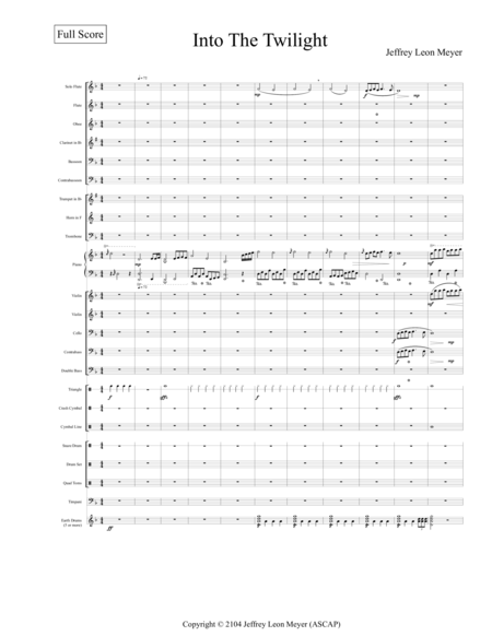 Into The Twilight For Orchestra Sheet Music