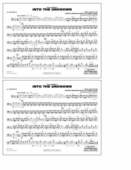 Into The Unknown From Disneys Frozen 2 Arr Paul Murtha 1st Trombone Sheet Music