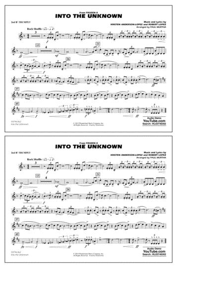 Into The Unknown From Disneys Frozen 2 Arr Paul Murtha 2nd Bb Trumpet Sheet Music