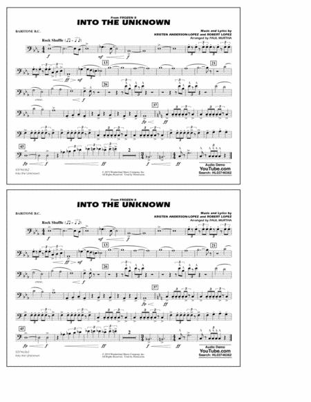 Free Sheet Music Into The Unknown From Disneys Frozen 2 Arr Paul Murtha Baritone B C