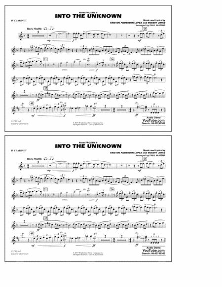 Into The Unknown From Disneys Frozen 2 Arr Paul Murtha Bb Clarinet Sheet Music