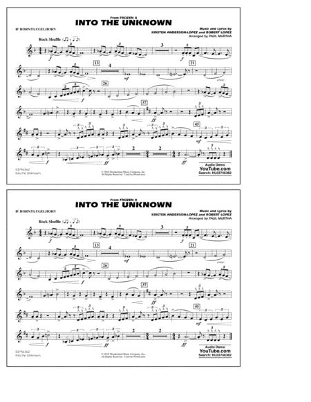 Into The Unknown From Disneys Frozen 2 Arr Paul Murtha Bb Horn Flugelhorn Sheet Music